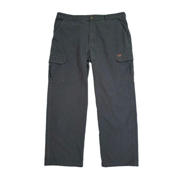 Stanley Mens 38x32 Fleece Lined Cargo Pants Canvas Rugged Workwear Gray - Picture 1 of 8
